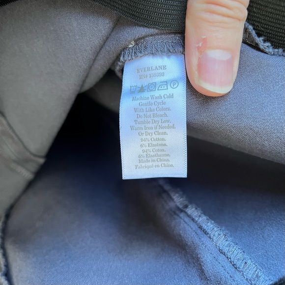 Everlane The Side-Zip Stretch Cotton Slate Gray Pants Sz 14 - Picture 8 of 16